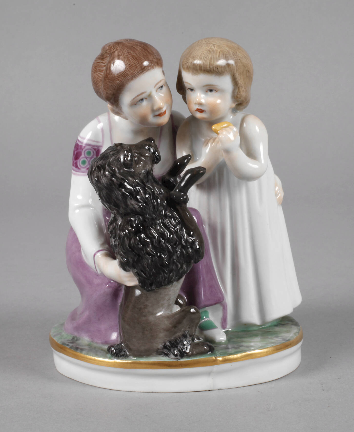 Meissen "Zwei Kinder mit Hund"