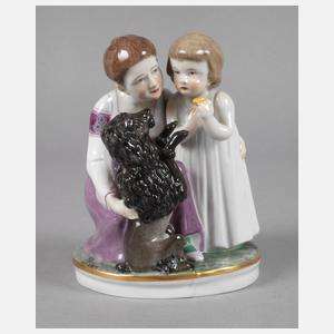 Meissen "Zwei Kinder mit Hund"
