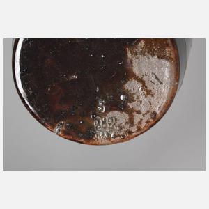 Paar Jugendstilvasen mit Schlickermalerei