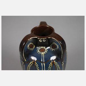 Paar Jugendstilvasen mit Schlickermalerei