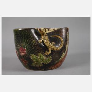 Frankreich Vase mit Frosch und Eidechse