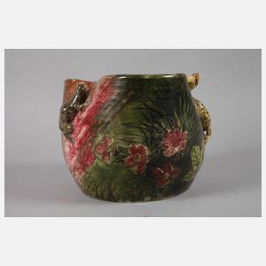 Frankreich Vase mit Frosch und Eidechse