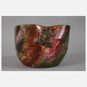 Frankreich Vase mit Frosch und Eidechse