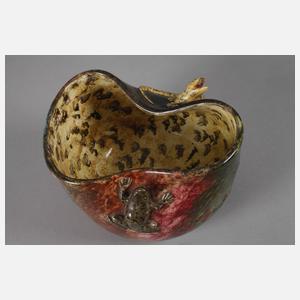 Frankreich Vase mit Frosch und Eidechse