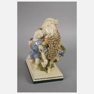 Keramos Wien Widder mit Blütenkind