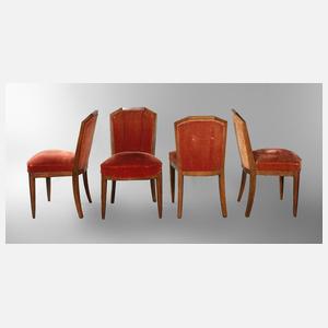 Vier Stühle Art déco