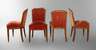 Vier Stühle Art déco