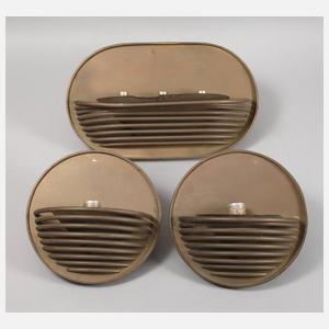 Drei Wandlampen Art déco