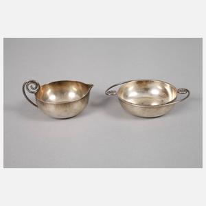 Silber Zucker-/Sahneset