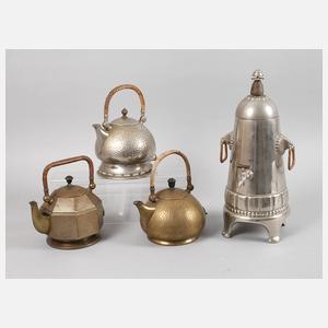 Peter Behrens drei Teekannen und ein Samowar