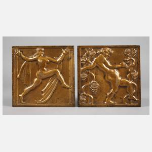 Paar Wandplaketten Art déco