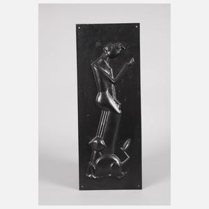 Zwei Eisenplaketten Art déco