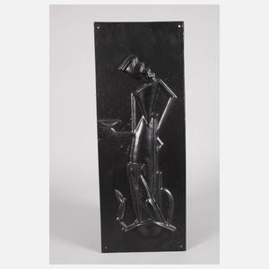 Zwei Eisenplaketten Art déco