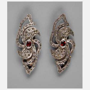 Paar Ohrclips mit Markasiten