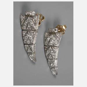 Paar Ohrringe mit Brillanten