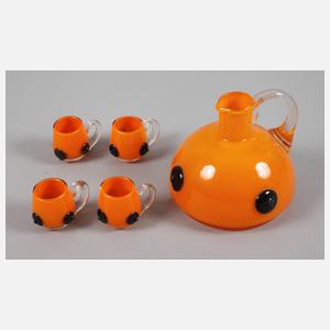 Loetz Wwe. Likörgarnitur aus der Tangoserie