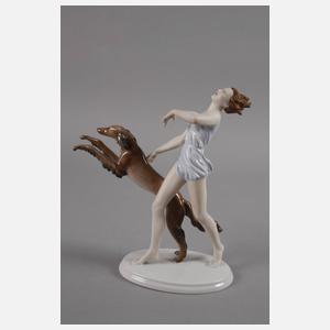 Rosenthal "Laufende mit Saluki"