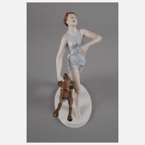 Rosenthal "Laufende mit Saluki"