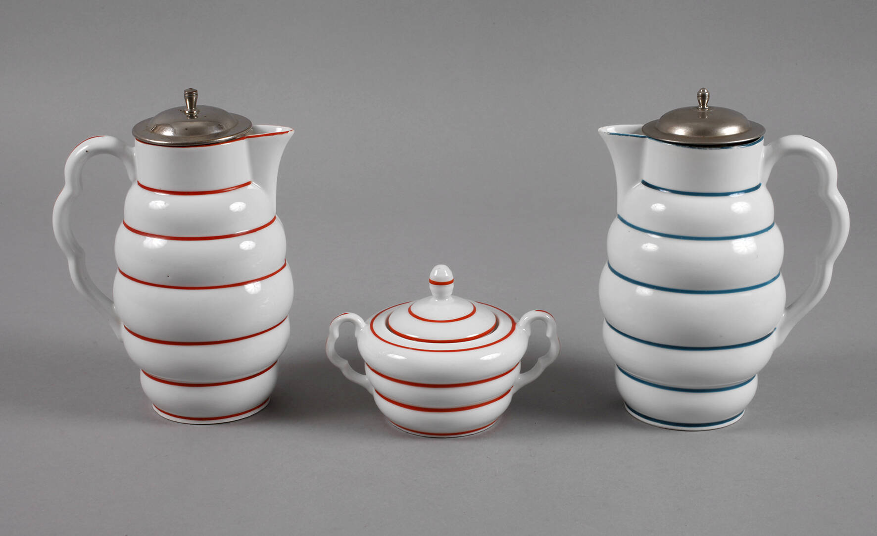 Thüringen Paar Kakaokannen mit Zuckerdose