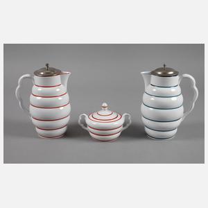 Thüringen Paar Kakaokannen mit Zuckerdose