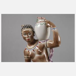 Volkstedt Afrikanerin mit Krug