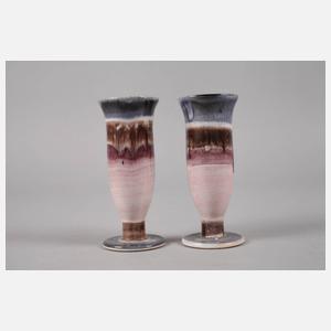 Velten-Vordamm zwei kleine Fußvasen