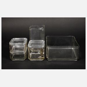 Wilhelm Wagenfeld fünf Teile "Kubus-Geschirr"