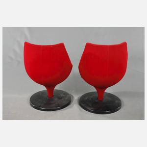 Paar Cocktailsessel Pierre Guariche "Polaris"