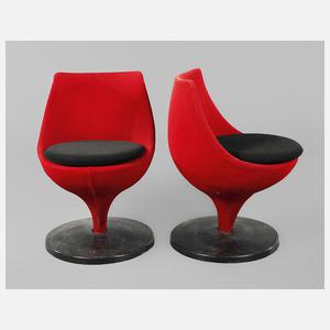 Paar Cocktailsessel Pierre Guariche "Polaris"