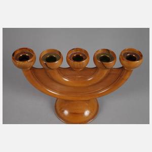 Zwei Holzkerzenleuchter