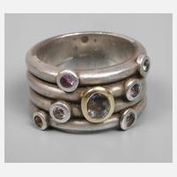 Designerring mit Saphiren111