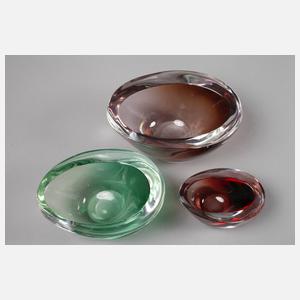 Kosta Boda drei Schalen