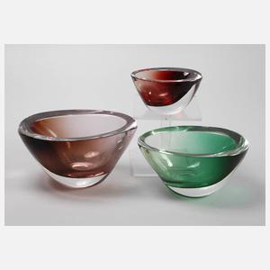 Kosta Boda drei Schalen