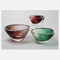 Kosta Boda drei Schalen111