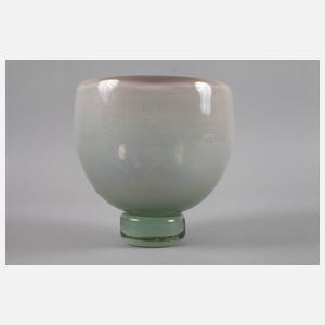 Vase Studioglas mit eingeschmolzenem Gesicht