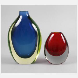 Zwei Vasen Vetreria Gino Cenedese