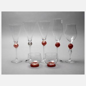 Gino Cenedese & Filio sieben Mustergläser