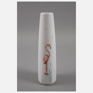 Meissen Vase mit Flamingomotiv