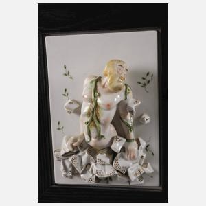 Volkstedt zwei allegorische Wandreliefs