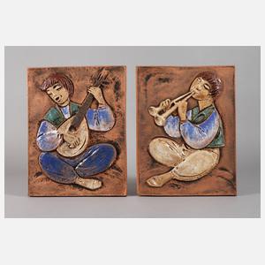 Karlsruhe Paar Wandplatten