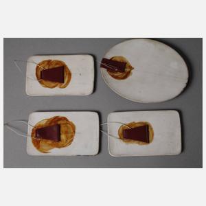 Vier religiöse Bildplatten