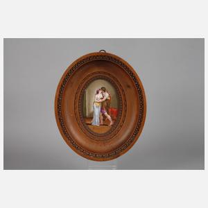 Porzellanbild mit Liebespaar