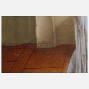 Porzellanbild mit Liebespaar