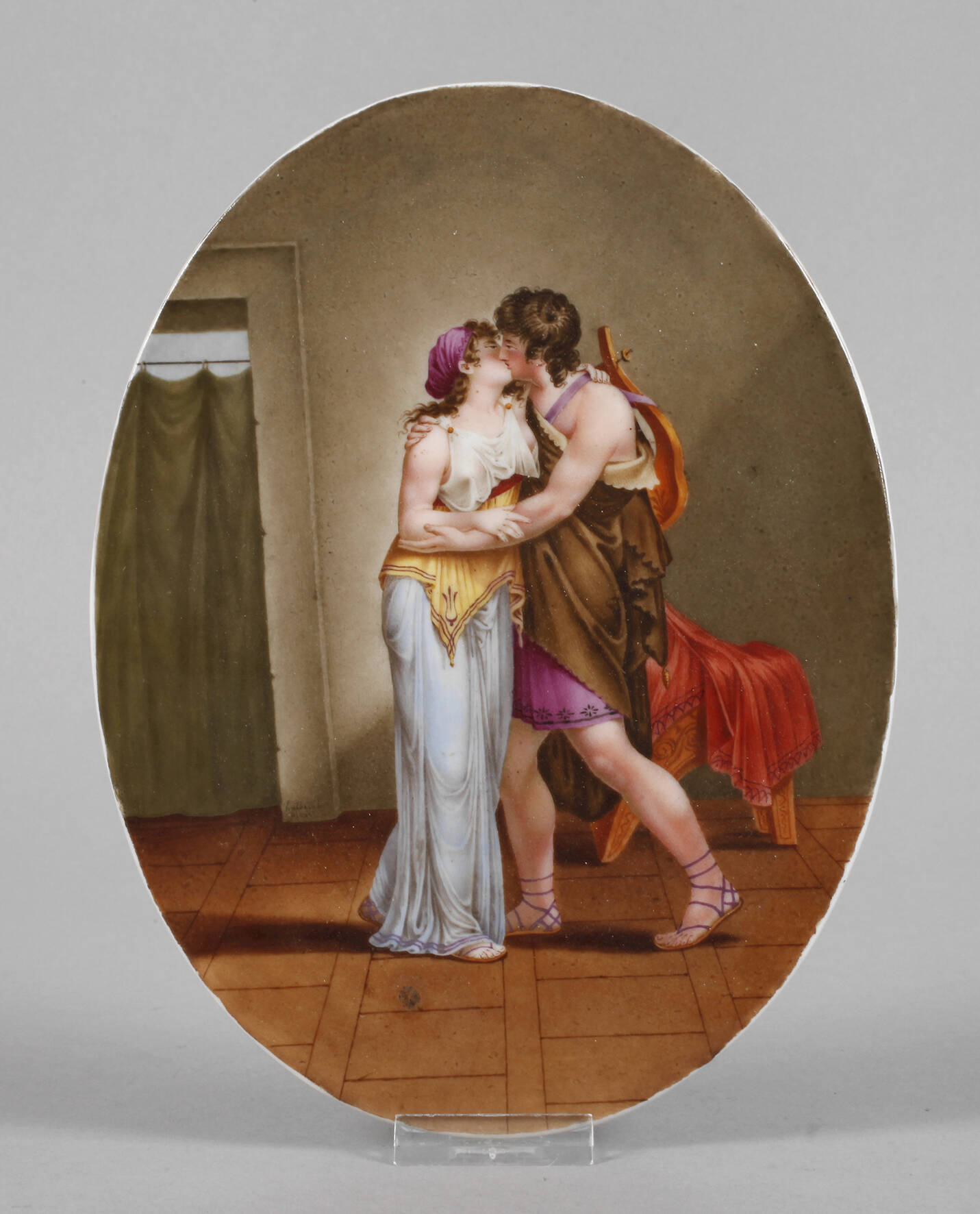 Porzellanbild mit Liebespaar