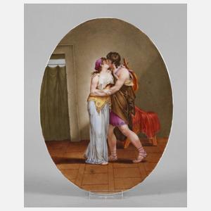 Porzellanbild mit Liebespaar