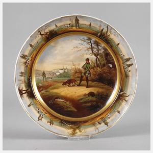 Jagdteller mit Stadtansicht Schleiz