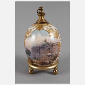 KPM Berlin Osterei-Flakon mit Schlossansicht