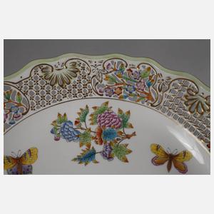 Herend Ungarn große Durchbruchschale "Victoria"