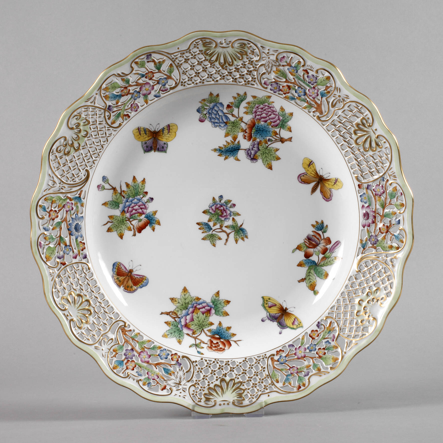 Herend Ungarn große Durchbruchschale "Victoria"