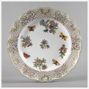 Herend Ungarn große Durchbruchschale "Victoria"